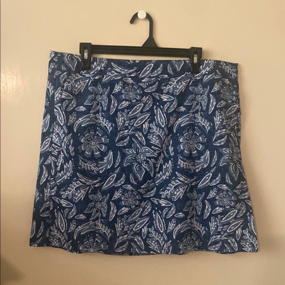 Rip Skirt Brand Paisley Blue Wrap Around Length 2